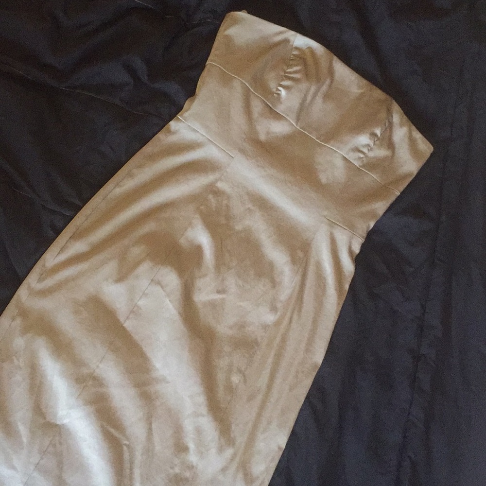 Silver Armani exchange pencil midi dress